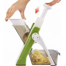 Debuns - Mandoline de Cuisine Manuelle Multifonction Tous Coupe Légumes Lame en acier inoxydable, Julienne, Cubes, Fcoupe Patate Frite carotte,