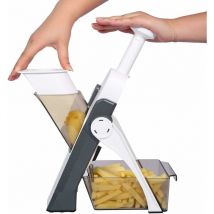 Tumalagia - Mandoline de Cuisine Safety Slicer Manuelle Multifonction Tous Coupe Légumes Lame en acier inoxydable, Julienne, Cubes, Fcoupe Patate