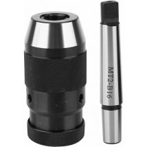 Euritecsa - Mandril de taladro de alta resistencia para torno cnc B16 (mandril + mandril cónico B16)