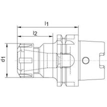 Mandrin À Pinces Din69893a-er Hsk-a63 40x85mm Haimer