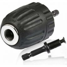 Mandrin de perceuse,Mandrin sans clé 0.8-10mm, Mandrin à serrage rapide 3/8'-24UNF, Mandrin Porte Foret sans Clé Mandrin à queue hexagonale avec