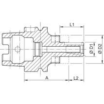 Mandrin Porte-fraise Combiné Din69893a Hsk-a63 22x100mm Haimer