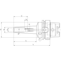 Mandrin Porte-outils Hph 3° Din69893a Hsk-a63 12mm Wte 1 Pcs