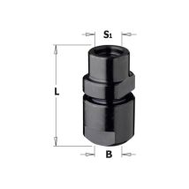 796.000.00 mandrino p.frese M12X1 dx con ghiera (x pinze 6-6.35-8-9.5)
