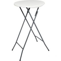 Rondy - Mange debout Pliant - Hauteur 110cm - Table haute pliable Diamètre 60cm - structure acier laquée