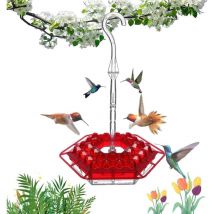 Mangeoire à colibris, décoration extérieure de jardin, résistante aux fourmis et aux abeilles, mangeoire à colibris suspendue pour l'extérieur,