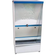 Mangeoire à trémie en tôle galvanisé 10L pour chiens Copele