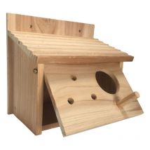 Mangeoire en bois avec façade ouvrable