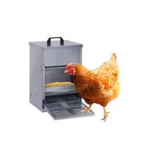 Mangeoire à pédale pour poules distributeur automatique 5 kg anti-nuisibles