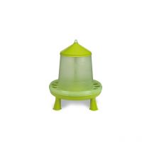 Mangeoire Volailles En Plastique Gamme Eco 8kg Avec Pieds Verte Gaun