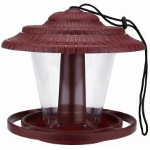 Mangeoire pour oiseaux sauvages - Distributeur de nourriture extérieur - Rouge