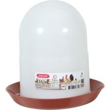 Mangeoire silo en plastique 2 kg rouge pour basse cour - zolux