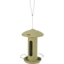 Mangeoire solo métal vert h total 44 cm pour oiseaux Animallparadise
