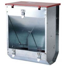 Contro fratelli Mangiatoia per Conigli, in Lamiera con Coperchio 2 Scomparti