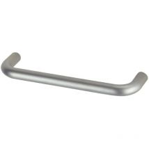 Mango de alambre con inserto de acero cromado, ancho 136 mm, profundidad 8 mm, profundidad 28 mm, centros 128 mm, 1 pieza con to