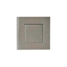 Mangos de cuenco empotrados cuadrados - Con placa de empuje - Diámetro 52 mm - Acero inoxidable cepillado