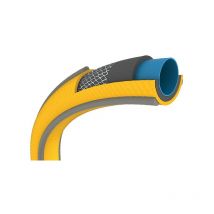 Hozelock - Manguera jardín Ultraflex antitorsión 40% pvc reciclado 15 mm 15 m amarillo gris