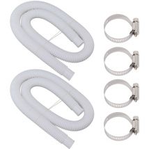 Ugreat - Mangueras de repuesto para piscinas con abrazaderas para bombas de piscina de 300, 330, 530 y 1000 galones