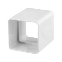 Manguito Canalón Cuadrado 70x70 eume Blanco pvc Ferroplast
