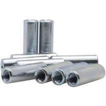 Vissal - Manguito cilíndrico galvanizado Viswood 6x30mm (lote de 10 manguitos)