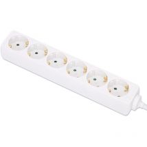 Manhattan - 168304 prolunghe e multiple 2 m 6 presa(e) ac interno bianco