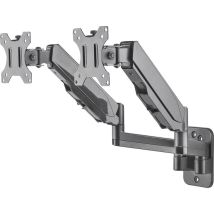 Manhattan - 461627 x2 Support mural pour écran 43,2 cm (17') - 81,3 cm (32') noir rotatif, réglable en hauteur, inclinable, mobile R704391
