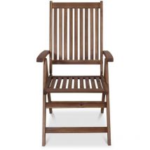 Manhattan Recliner Armchair - Acacia Hardwood - L67 x W56 x H105 cm - Natural Oil Finish