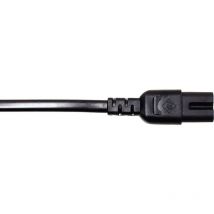 Strom Anschlusskabel [1x Euro-Stecker - 1x Kleingeräte-Stecker C8] 1.80 m Schwarz - Manhattan