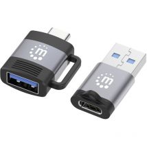 Manhattan - usb 2.0 Adaptateur [2x usb 3.0 femelle type a, usb 3.0 femelle type c - 2x usb 3.0 mâle type c, usb 3.0 mâle