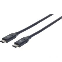 Manhattan Usb-kabel Usb 3.2 Gen2 (usb 3.1 Gen2) Usb-c Stecker, Usb-c Stecker 0.50 M Schwarz 35489