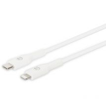 USB-Kabel usb-c Stecker, Apple Lightning Stecker 0.50 m Weiß 394505 - Manhattan