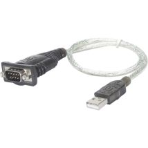 Manhattan USB 1.1 Adapter [1x USB 1.1 Stecker A - 1x D-SUB-Stecker 9pol.] 1.80 m vergoldete Steckko
