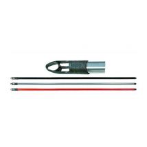 Blinky - Manico Per Scope Fe.Verniciato Con Filetto 130 Cm Colore Argento Conf. 25 Pezzi