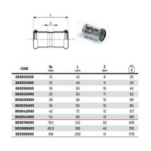 Manicotto ø22 con battuta steelpres o-ring nero 383022000