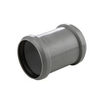 Wavin - Manicotto doppio bicchiere ad innesto con battuta in pp e guarnizione serie ed tech ø50