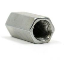 Manicotto esagonale di giunzione filettato zincato - ø mm.10x30