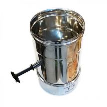 Manicotto mf inox aisi 304 da 130mm con valvola manuale