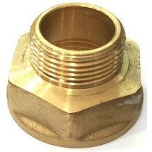 Manicotto ottone ridotto giallo 1/2x3/8" fM giunto tubo acqua