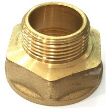 Manicotto ottone ridotto giallo 1x3/4' fM giunto tubo acqua