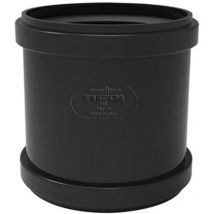 Manicotto doppio bicchiere ad innesto con battuta in pvc e guarnizione serie phono black ø100 nicoll