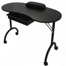 Raygar - Manicure Table Beauty Desk Foldable and Portable - Black