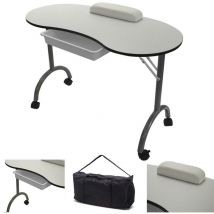 Raygar - Manicure Table Beauty Desk Foldable and Portable - White
