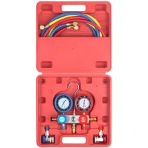 Equipement Express Sicoba - Manifold Frigoriste Voiture Testeur Climatisation Diagnostic Auto 2 voies R-134a