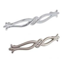 Maniglia per mobili in stile moderno con Swarovski Linea Luxury Serie 15 Giusti 96 Verniciato Nichel Satinato