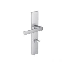 Maniglia di chiusura Kasa con piastra argentata, interasse 195 mm