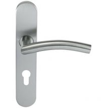Maniglia per porta Klose Besser in acciaio Inox 304 su Placche, modello 'Romy a Onda' Trou Cylindre