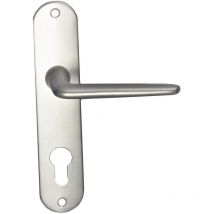 Maniglia per porta KLOSE Besser, su placca in alluminio, modello "Mini" Trou Cylindre