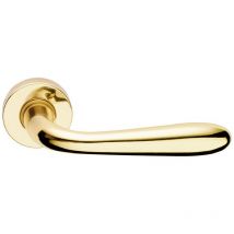Maniglia porta blindata rosetta tonda 'goccia' dx - lucido verniciato