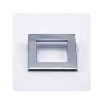 Maniglia quadrata sporgente effetto cromato lucido 80x80x14mm - 317 Concept