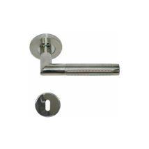 Maniglie modello Barsac con rose tonde a chiave - acciaio inox 304 bicolore opaco lucido lucido opaco x2